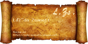 Láda Zsanett névjegykártya